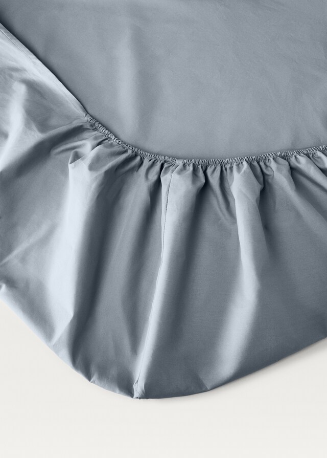 Mango Sábana Bajera Algodón Percal Cama 150 Cm