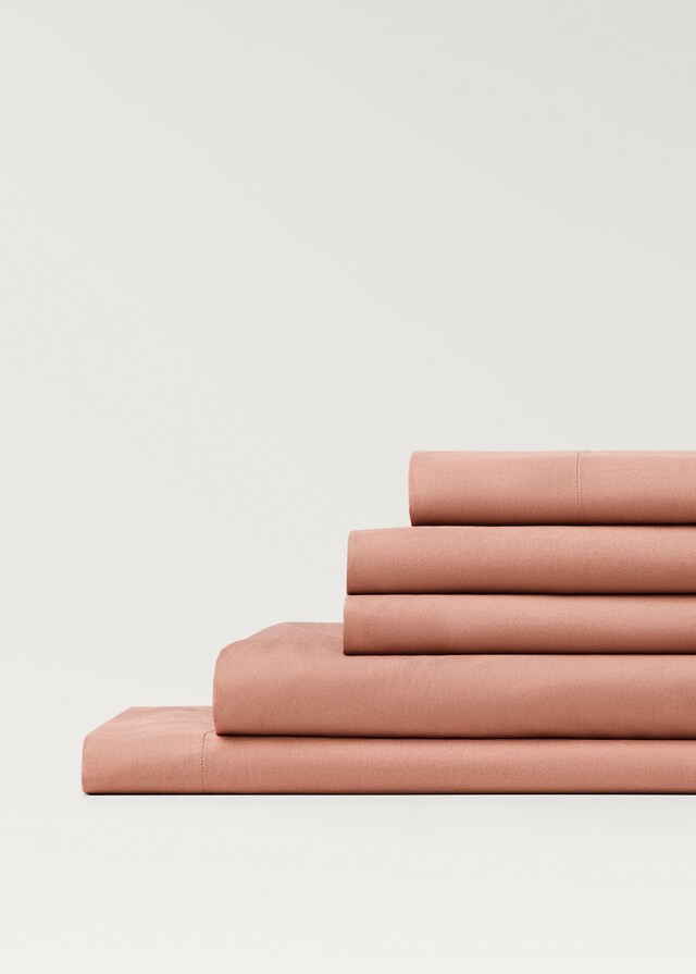 Mango Sábana Bajera Algodón Percal Cama 90 Cm