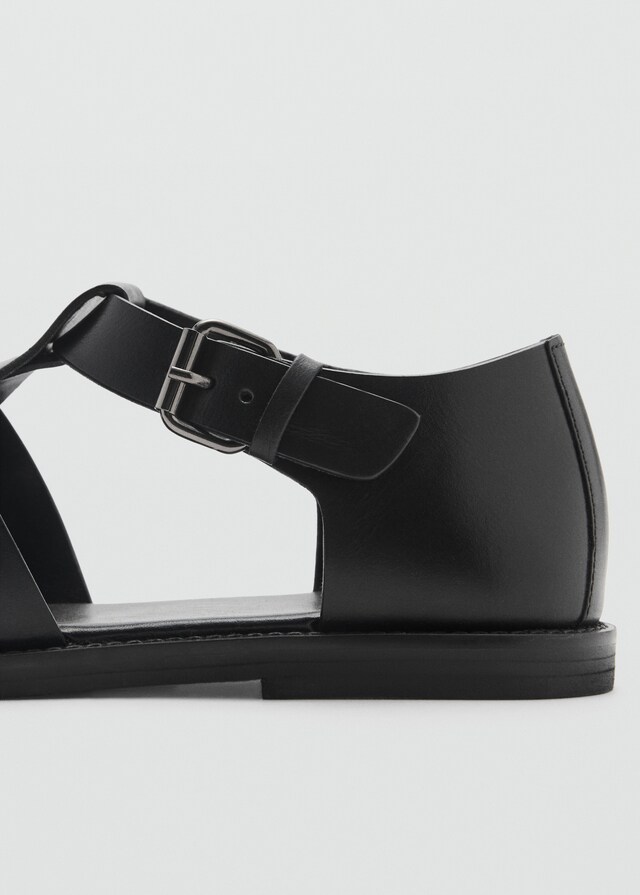 Mango Sandalia Cangrejera Piel