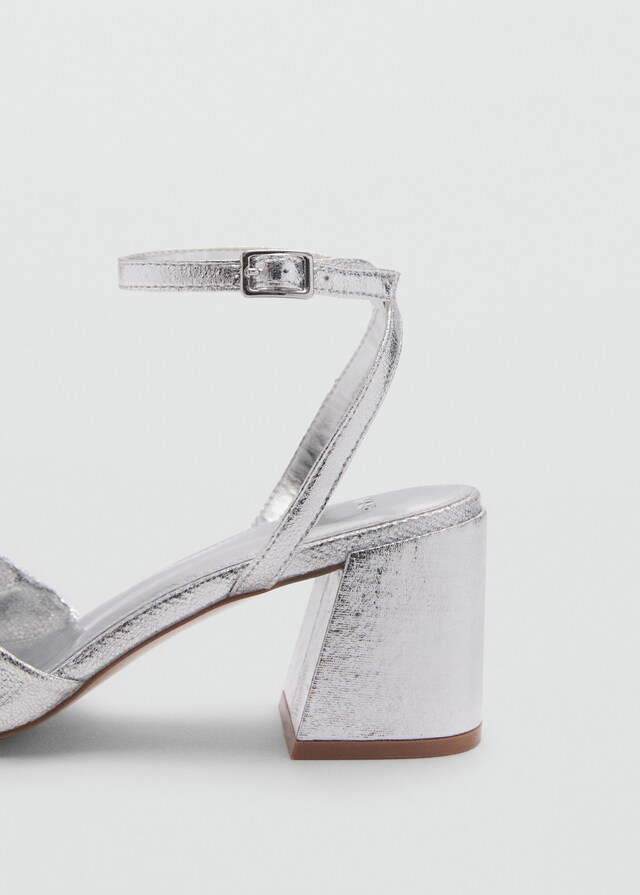 Mango Sandalia Detalle Lazo Metalizado