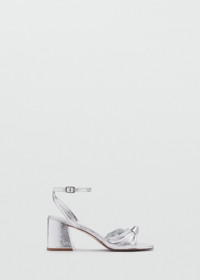 Mango Sandalia Detalle Lazo Metalizado