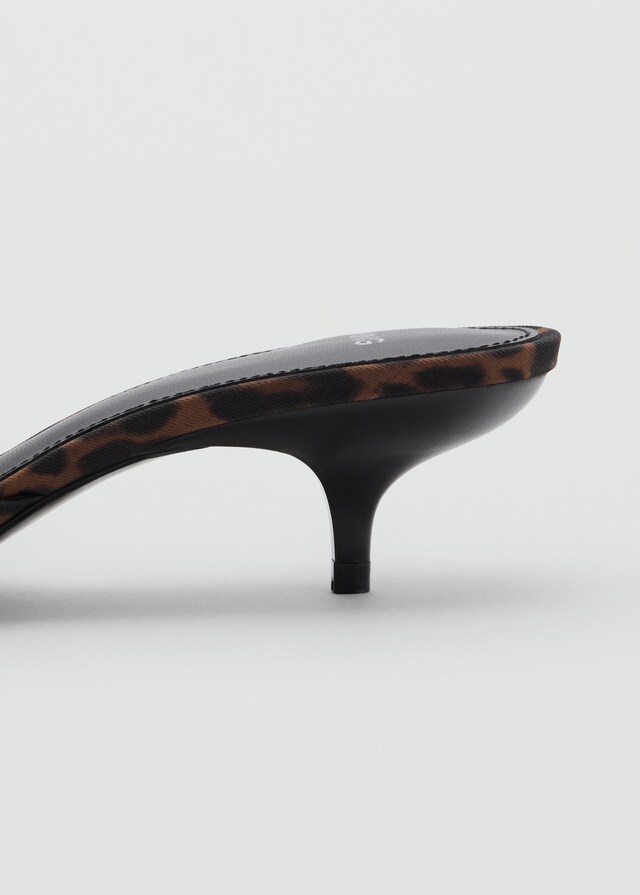 Mango Sandalia Tacón Kitten Leopardo