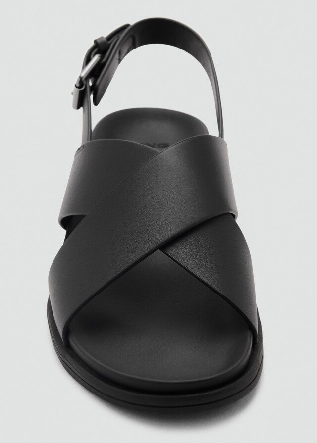 Mango Sandalia Tiras Cruzadas 100% Piel