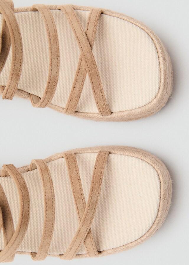 Mango Sandalias Esparto Plataforma