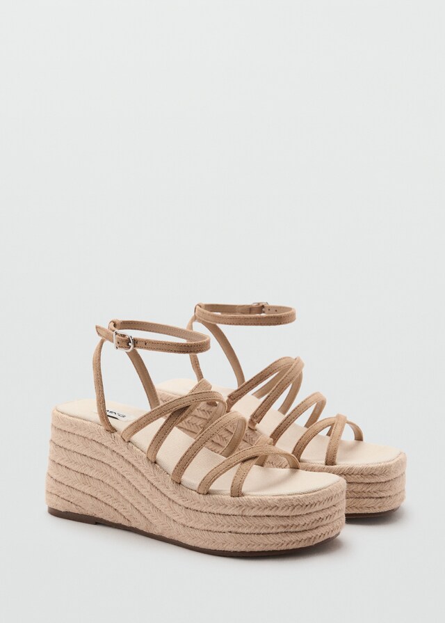 mango Sandalias esparto plataforma