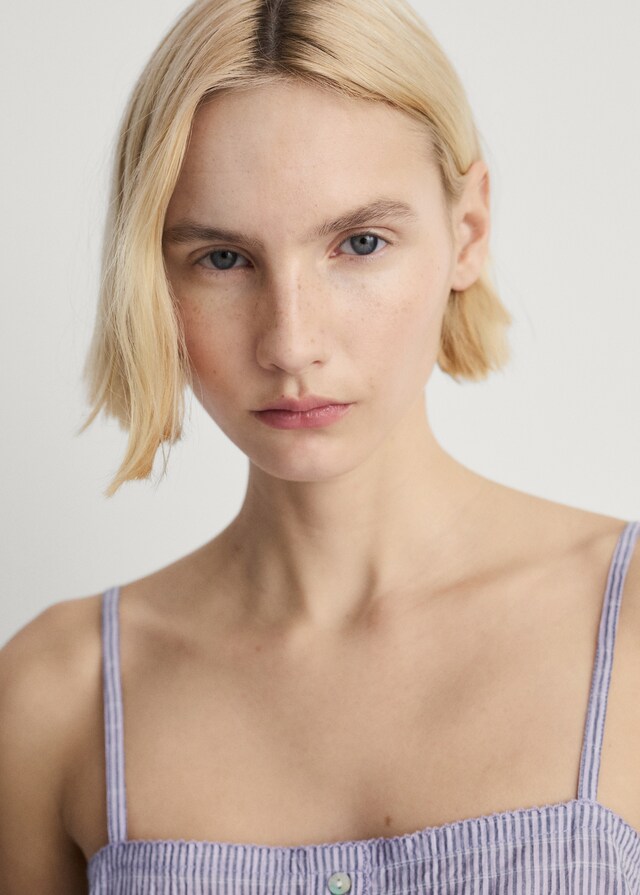 Mango Set Pijama Algodón Raya Tejida Seersucker