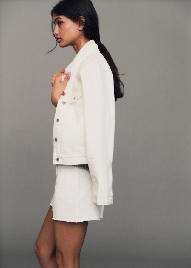 Mango Shorts Algodón Bordados