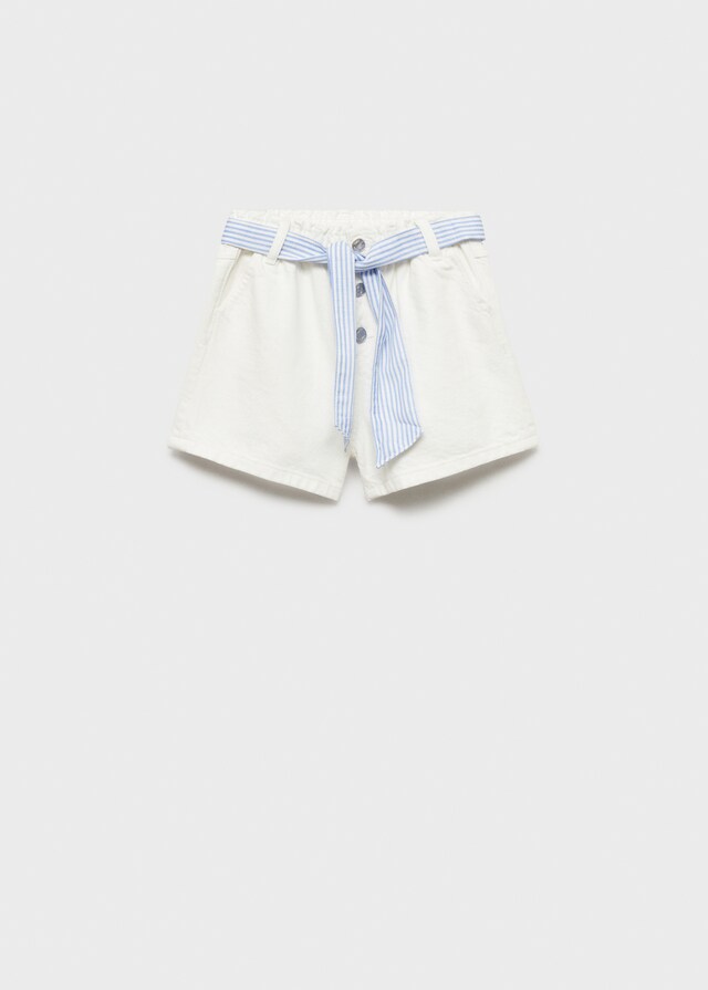 mango Shorts algodón tiro alto