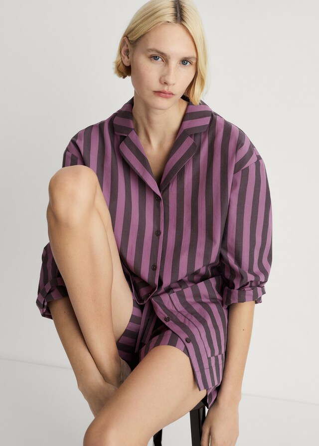 Mango Shorts Raya Tejida Bicolor