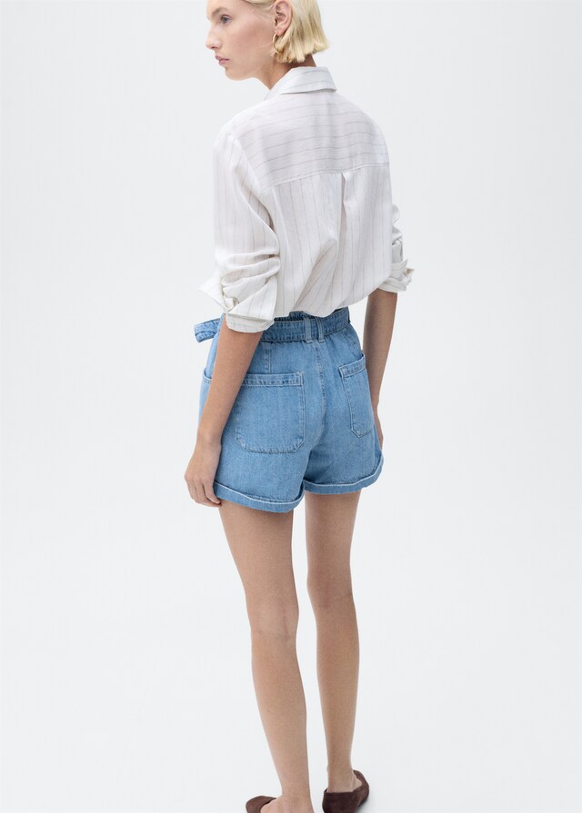 Mango Shorts Vaqueros Cinturón