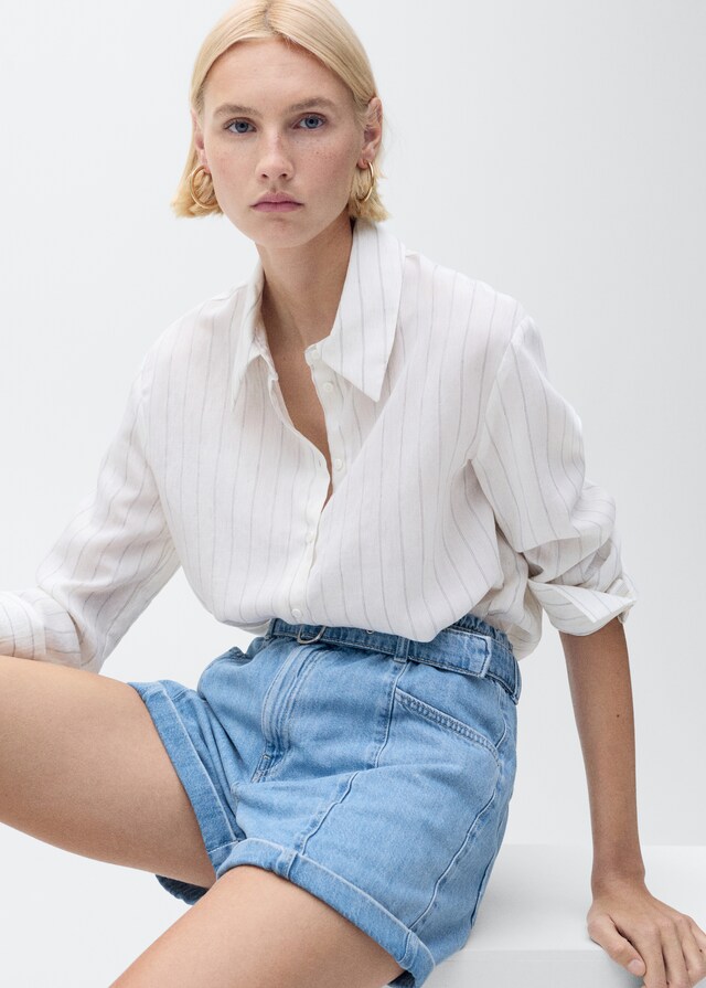 Mango Shorts Vaqueros Cinturón