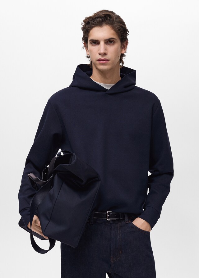 mango Sudadera algodón capucha regular fit