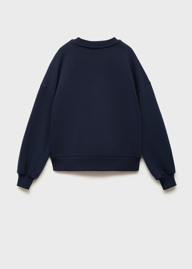 Mango Sudadera Algodón Flores Bordadas