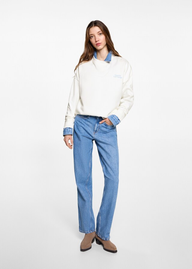 Mango Sudadera Algodón Mensaje