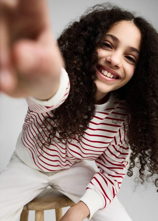 Mango Sudadera Algodón Rayas