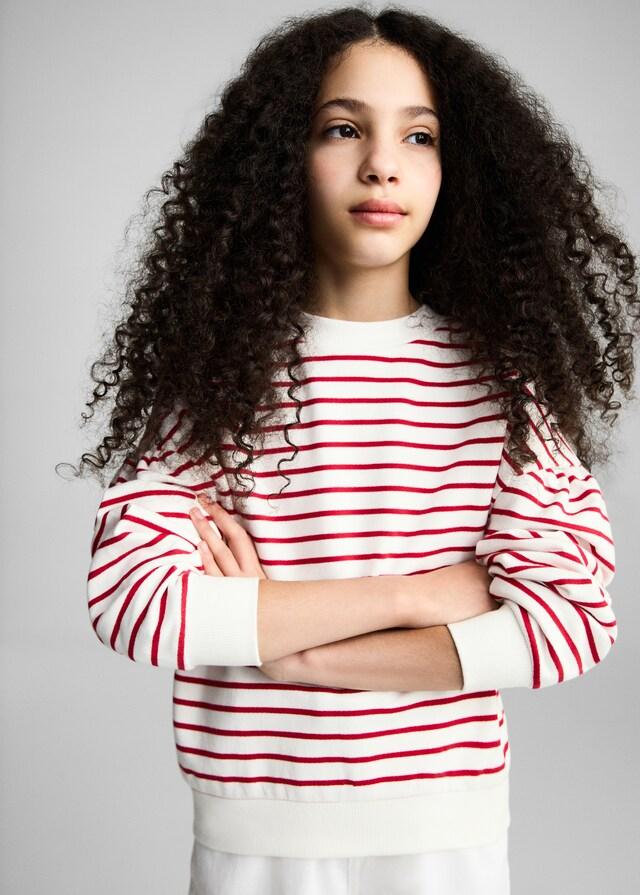 mango Sudadera algodón rayas