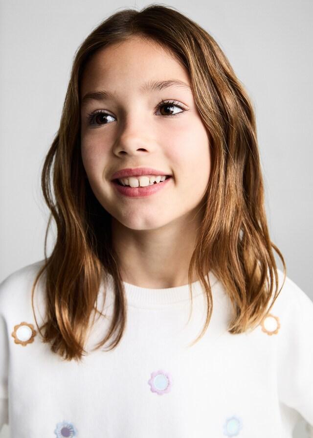 Mango Sudadera Apliques Flores