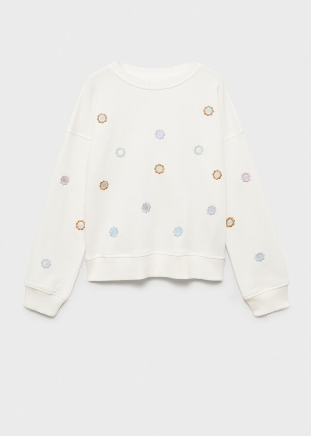 Mango Sudadera Apliques Flores