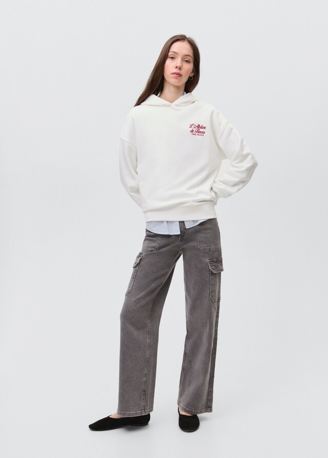 Mango Sudadera Capucha Mensaje