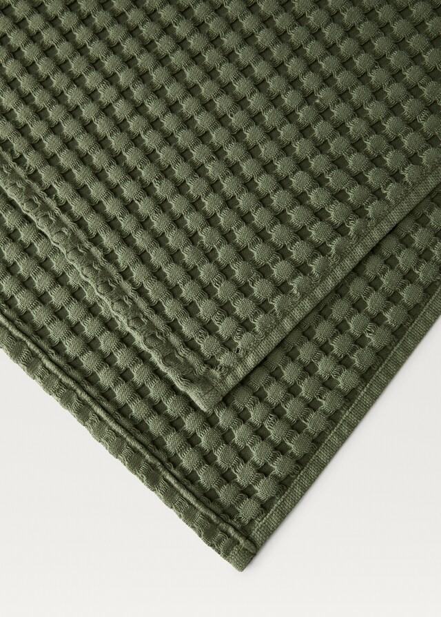 Mango Toalla Baño Algodón Waffle Lavado