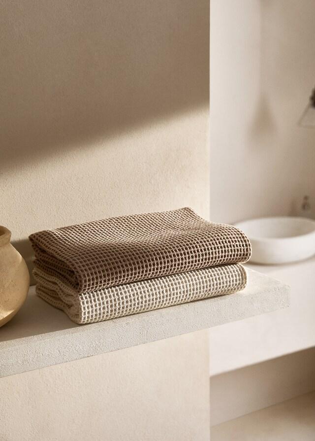 mango Toalla baño waffle lavado