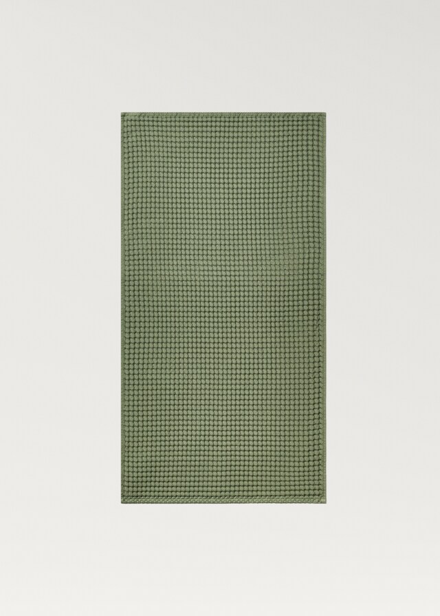 Mango Toalla Lavabo Algodón Waffle Lavado