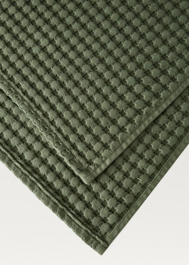 Mango Toalla Lavabo Algodón Waffle Lavado