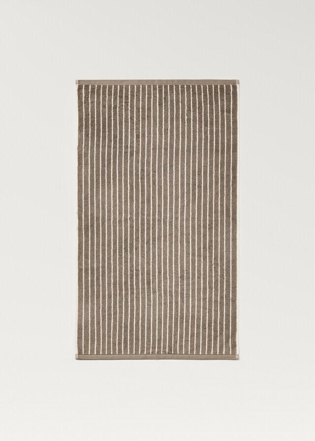 Mango Toalla Lavabo Raya Bicolor