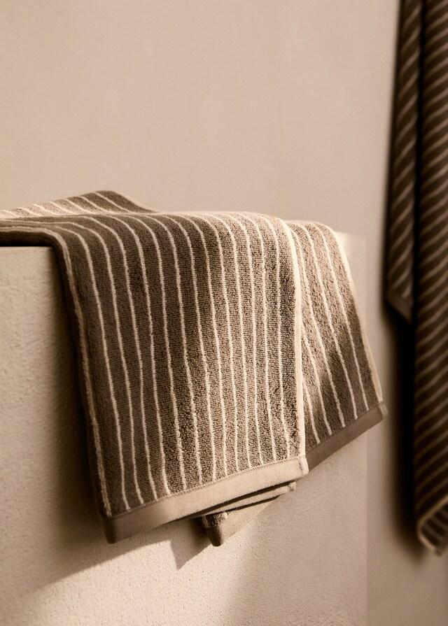 mango Toalla lavabo raya bicolor