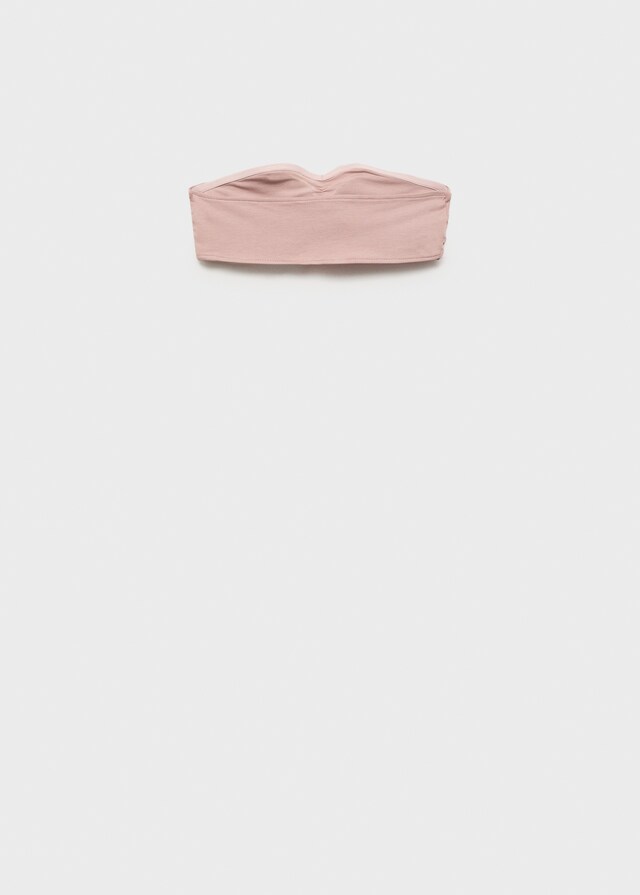 mango Top bandeau fruncido