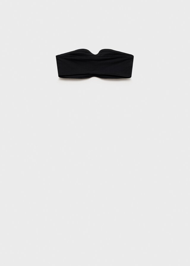 mango Top bandeau fruncido