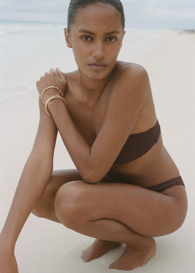 mango Top bikini aro canalé