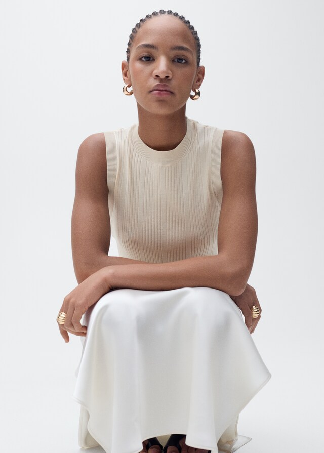 mango Top canalé aberturas