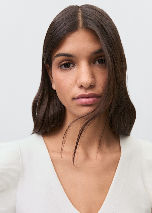 Mango Top Cuello Pico