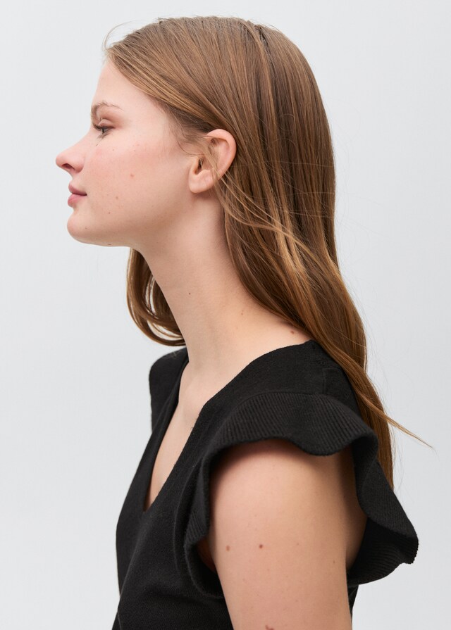 Mango Top Cuello Pico