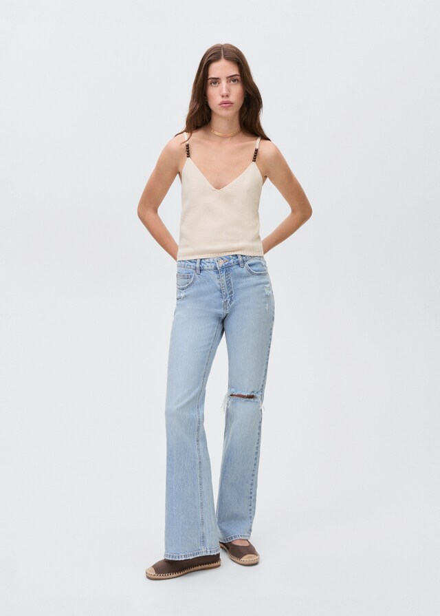 Mango Top Detalle Abalorios