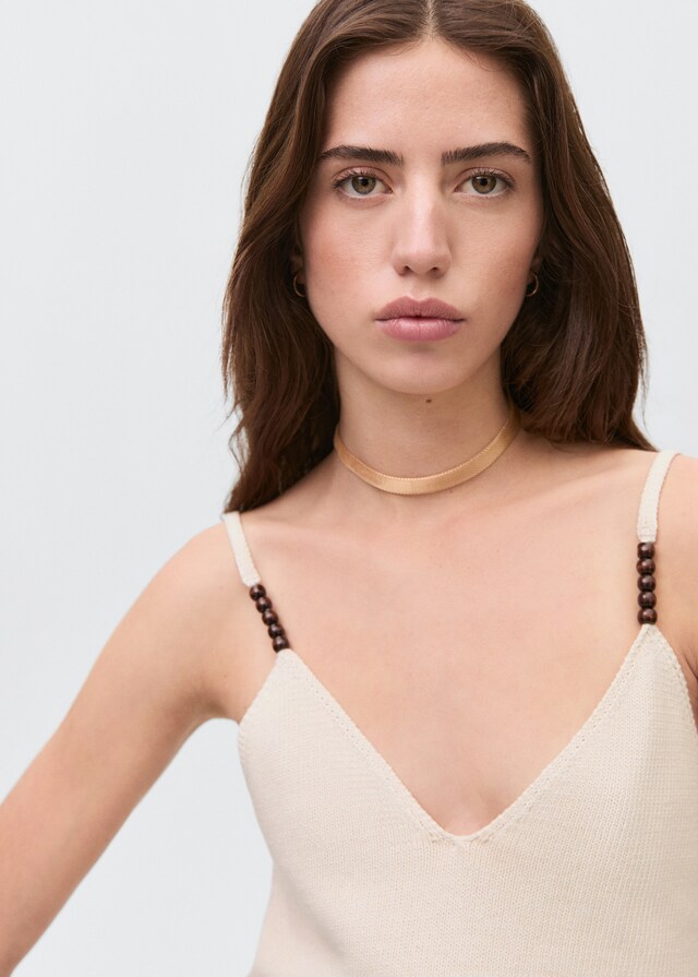 Mango Top Detalle Abalorios