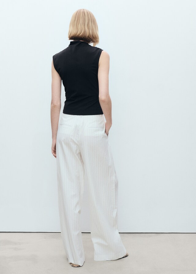 Mango Top Drapeado Punto Fino