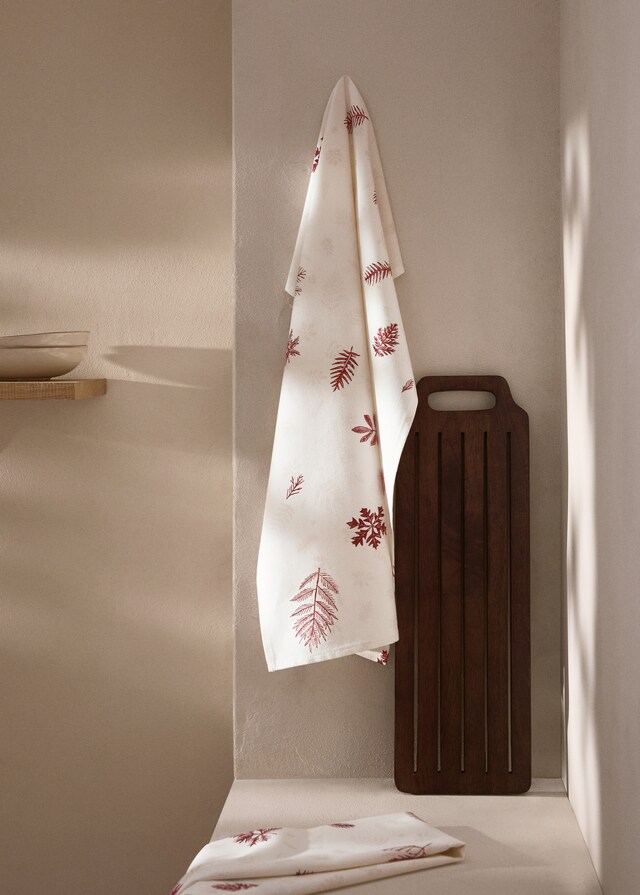 mango Trapo de cocina estampado hojas