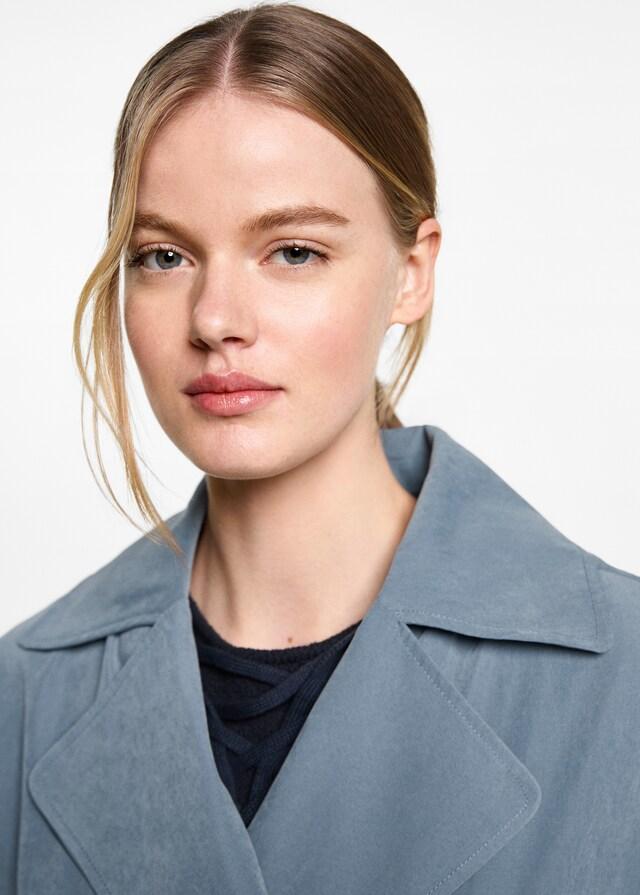 Mango Trench Fluido Cinturón