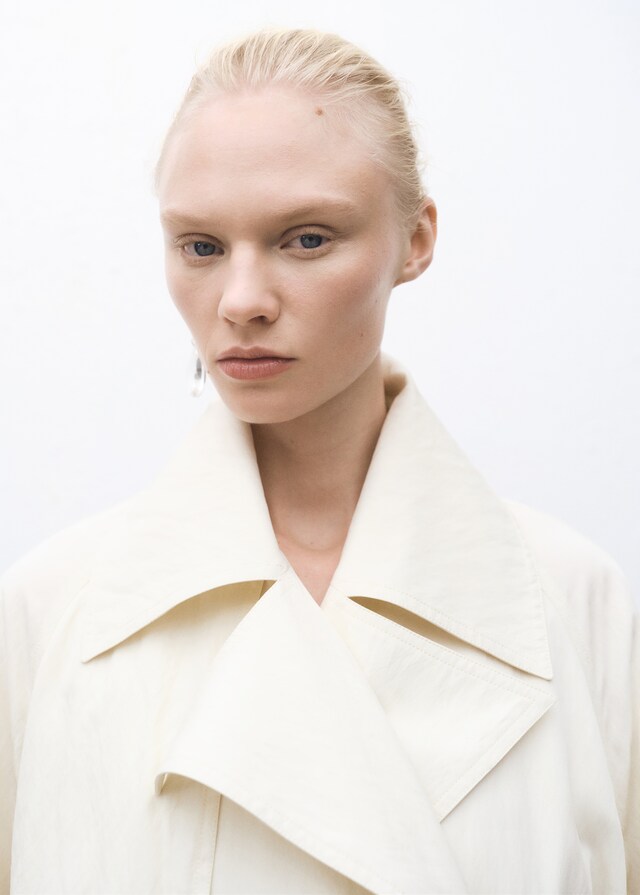 mango Trench oversize solapas