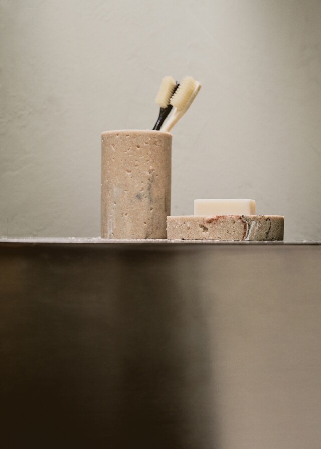 Mango Vaso De Baño Resina Efecto Mármol