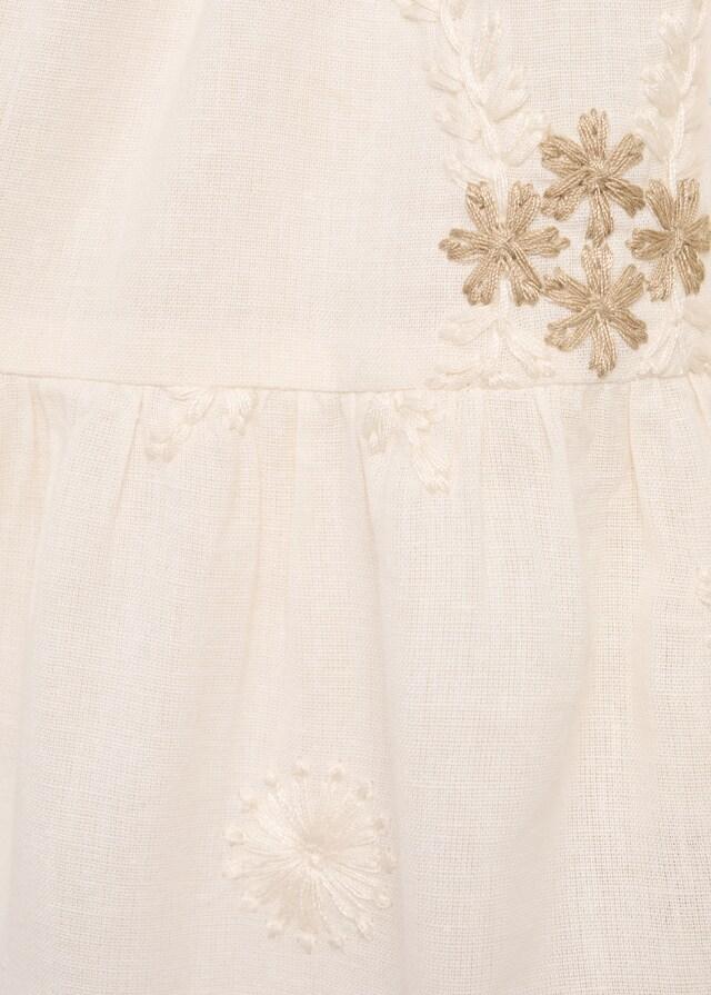 Mango Vestido Corto Detalle Bordado