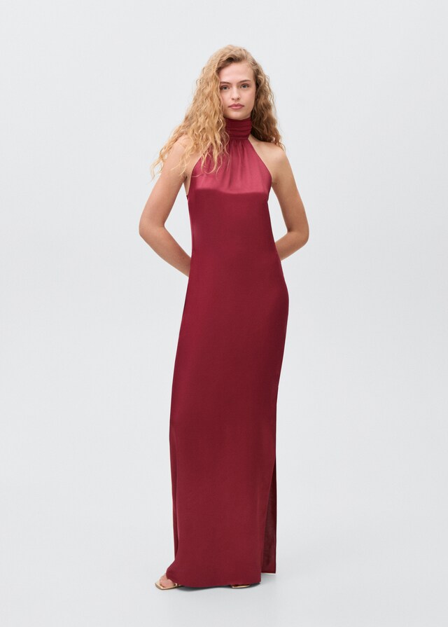 Mango Vestido Cuello Halter