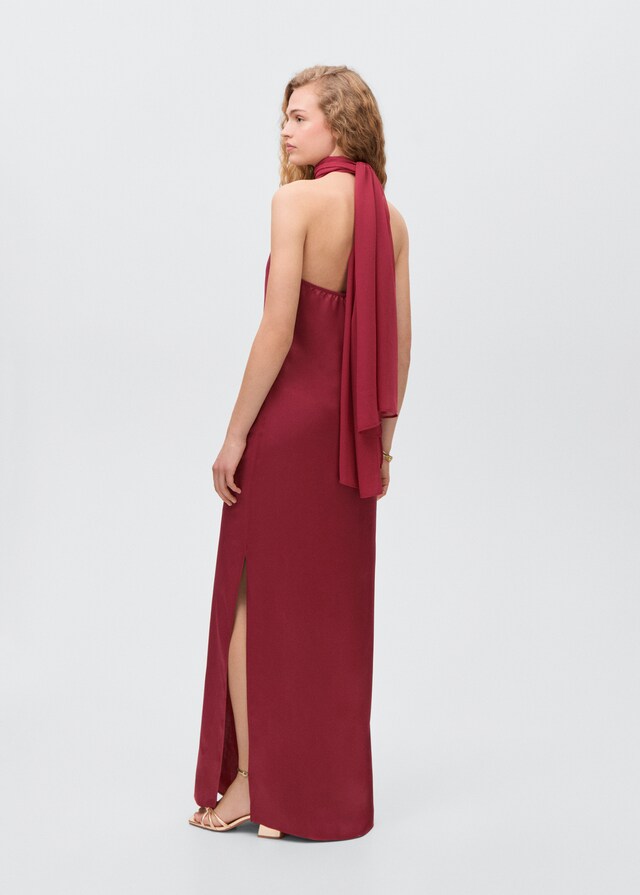 Mango Vestido Cuello Halter