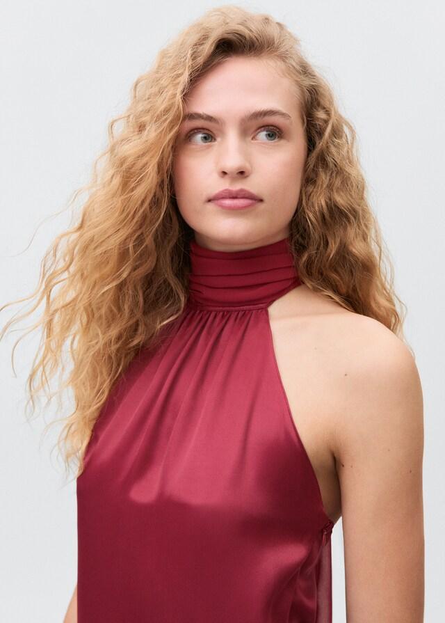 Mango Vestido Cuello Halter