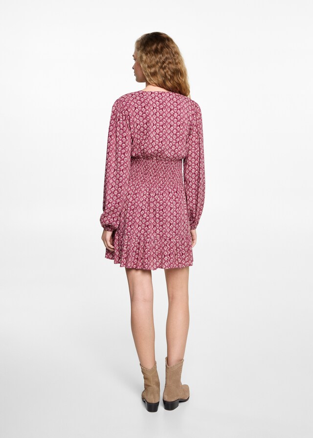 Mango Vestido Estampado Corto