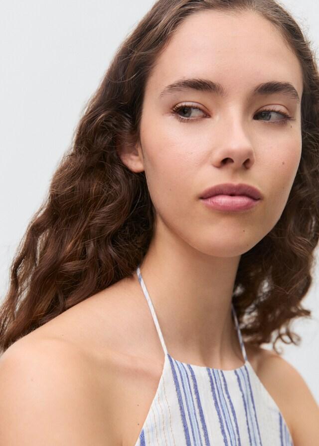 Mango Vestido Largo Algodón