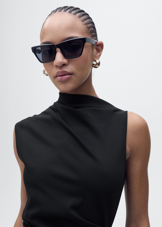 Mango Vestido Midi Drapeado