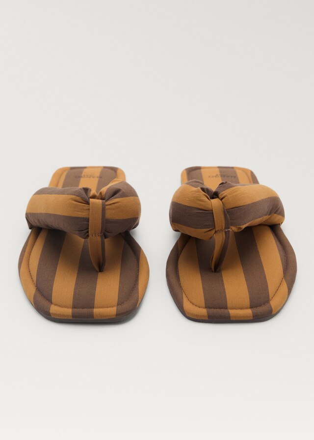 Mango Zapatilla Abierta Raya Tejida